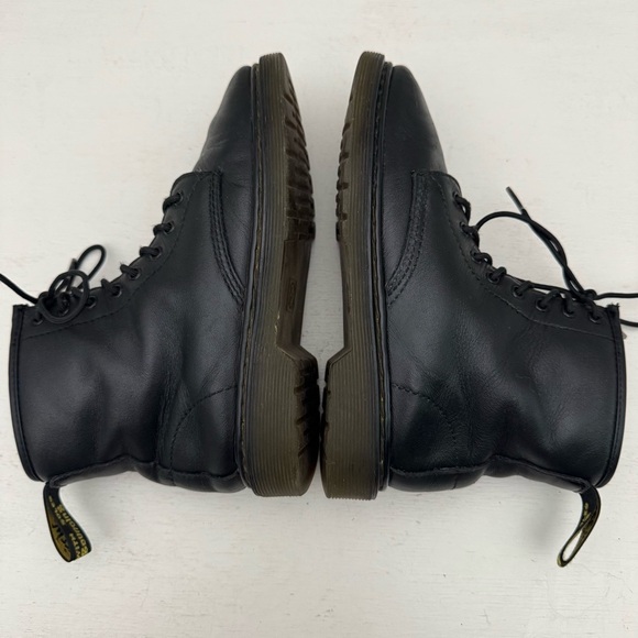 Dr Martens Delaney Black Leather Lace Up Combat Boots Kids Size 3 - Picture 7 of 14